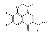 (R)-(+)-9,10-difluoro-2,3-dihydro-3-methyl-7-oxo-7H-pyrido[1,2,3-de][1,4]benzoxazine-6-carboxylic acid结构式