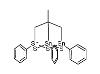 7-methyl-1,3,5-triphenyl-1,3,5-tristanna-2,4,9-trithiatricyclo(3.3.1.1(3.7))decane Structure