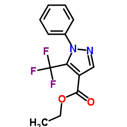 Ethyl 1-phenyl-5-(trifluoromethyl)-1H-pyrazole-4-carboxylate structure