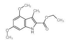 Ethyl 4,6-dimethoxy-3-methyl-1H-indole-2-carboxylate结构式