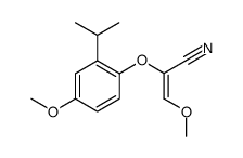 2-(2-isopropyl-4-methoxyphenoxy)-3-methoxyacrylonitrile结构式