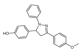 4-[5-(4-methoxyphenyl)-2-phenyl-3,4-dihydropyrazol-3-yl]phenol结构式