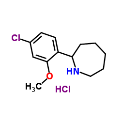 2-(4-Chloro-2-methoxyphenyl)azepane hydrochloride (1:1)结构式