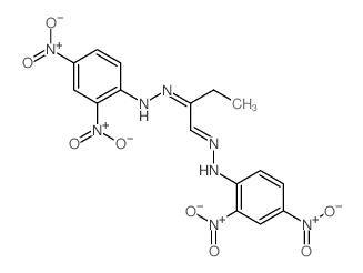 Butanal,2-[2-(2,4-dinitrophenyl)hydrazinylidene]-, 2-(2,4-dinitrophenyl)hydrazone Structure