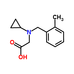 N-Cyclopropyl-N-(2-methylbenzyl)glycine结构式