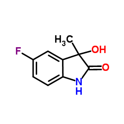 5-Fluoro-3-hydroxy-3-methyl-1,3-dihydro-2H-indol-2-one结构式