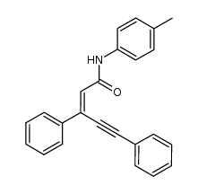 (Z)-3,5-diphenyl-N-p-tolylpent-2-en-4-ynamide结构式