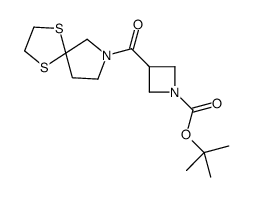 tert-butyl 3-(1,4-dithia-7-azaspiro[4.4]nonane-7-carbonyl)azetidine-1-carboxylate结构式