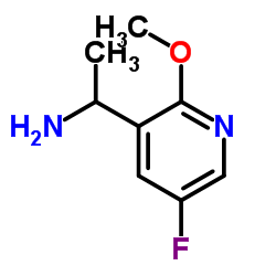 1-(5-Fluoro-2-methoxy-3-pyridinyl)ethanamine结构式
