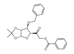 6-O-benzoyl-3-O-benzyl-1,2-O-isopropylidene-5-oxo-D-glucofuranose结构式