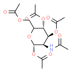 B-D-GALACTOSAMINE PENTAACETATE结构式