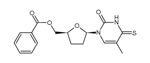 5'-O-benzoyl-3'-deoxy-4-thiothymidine Structure