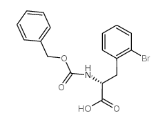 (R)-2-(((BENZYLOXY)CARBONYL)AMINO)-3-(2-BROMOPHENYL)PROPANOIC ACID structure