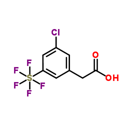 [3-Chloro-5-(pentafluoro-λ6-sulfanyl)phenyl]acetic acid结构式