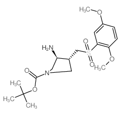(3R,4R)-TERT-BUTYL 3-AMINO-4-((2,5-DIMETHOXYPHENYLSULFONYL)METHYL)PYRROLIDINE-1-CARBOXYLATE Structure