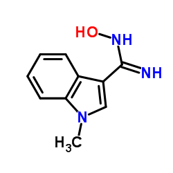 N'-hydroxy-1-methyl-1H-indole-3-carboxamidine structure