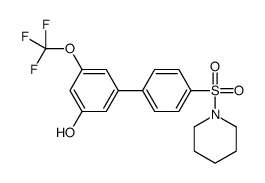 3-(4-piperidin-1-ylsulfonylphenyl)-5-(trifluoromethoxy)phenol结构式