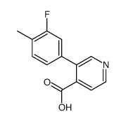 3-(3-fluoro-4-methylphenyl)pyridine-4-carboxylic acid结构式