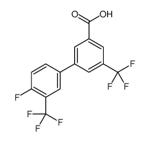 3-[4-fluoro-3-(trifluoromethyl)phenyl]-5-(trifluoromethyl)benzoic acid结构式