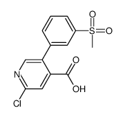 2-chloro-5-(3-methylsulfonylphenyl)pyridine-4-carboxylic acid结构式