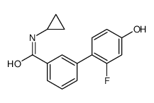 N-cyclopropyl-3-(2-fluoro-4-hydroxyphenyl)benzamide结构式