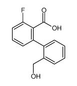 2-fluoro-6-[2-(hydroxymethyl)phenyl]benzoic acid Structure