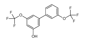 3-(trifluoromethoxy)-5-[3-(trifluoromethoxy)phenyl]phenol结构式