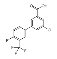 3-chloro-5-[4-fluoro-3-(trifluoromethyl)phenyl]benzoic acid Structure