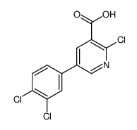 2-chloro-5-(3,4-dichlorophenyl)pyridine-3-carboxylic acid结构式