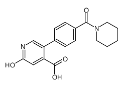 2-oxo-5-[4-(piperidine-1-carbonyl)phenyl]-1H-pyridine-4-carboxylic acid Structure
