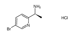 (S)-1-(5-溴吡啶-2-基)乙胺盐酸盐结构式