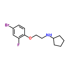 N-[2-(4-Bromo-2-fluorophenoxy)ethyl]cyclopentanamine structure