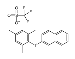 naphthalen-2-yl-(2,4,6-trimethylphenyl)iodanium,trifluoromethanesulfonate Structure