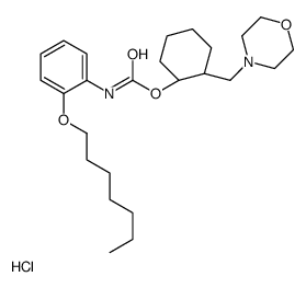 [(1R,2R)-2-(morpholin-4-ylmethyl)cyclohexyl] N-(2-heptoxyphenyl)carbamate,hydrochloride Structure