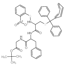 tert-butyl 2-[[2-[[2-[(2-nitrophenyl)sulfanylamino]-3-tritylsulfanyl-propanoyl]amino]-3-phenyl-propanoyl]amino]acetate Structure