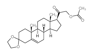[2-[(8S,9S,10R,13S,14S,17S)-10,13-dimethylspiro[1,2,4,7,8,9,11,12,14,15,16,17-dodecahydrocyclopenta[a]phenanthrene-3,2'-1,3-dioxolane]-17-yl]-2-oxoethyl] acetate结构式
