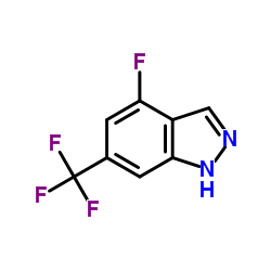 4-Fluoro-6-(trifluoromethyl)-1H-indazole结构式