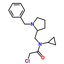 N-[(1-Benzyl-2-pyrrolidinyl)methyl]-2-chloro-N-cyclopropylacetamide结构式