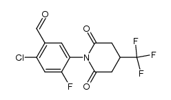 N-(4'-chloro-2'-fluoro-5'-formylphenyl)-3-(trifluoromethyl)glutarimide结构式