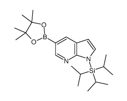 5-(4,4,5,5-tetramethyl-1,3,2-dioxaborolan-2-yl)-1-triisopropylsilanyl-1H-pyrrolo[2,3-b]pyridine Structure