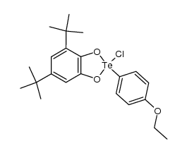 2-Chloro-2-(4'-ethoxyphenyl)-5,7-di-tert-butylbenzo-1,3,2-dioxatellurole结构式