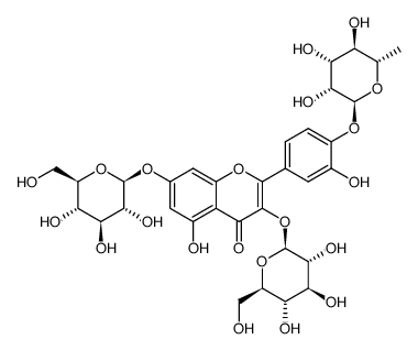 quercetin-3,7-di-O-β-D-glucopyranoside-4'-O-α-L-rhamnopyranoside Structure