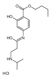 butyl 2-hydroxy-4-[3-(propan-2-ylamino)propanoylamino]benzoate,hydrochloride结构式