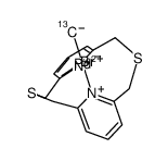 (2,11-dithia[3.3](2,6)pyridinophane)Pd(13CH3)Br Structure