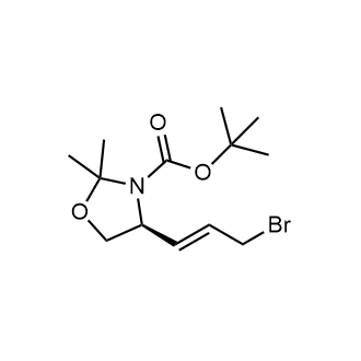 Tert-butyl(4s)-4-[(E)-3-bromoprop-1-enyl]-2,2-dimethyl-oxazolidine-3-carboxylate Structure