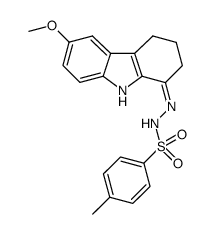 N'-(6-methoxy-2,3,4,9-tetrahydro-1H-carbazol-1-ylidene)-4-methylbenzenesulfonohydrazide结构式