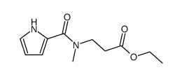 ethyl 3-(N-methyl-1H-pyrrole-2-carboxamido)propanoate结构式