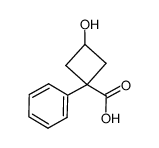 3-羟基-1-苯基环丁烷羧酸结构式