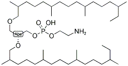 1,2-二-O-植烷酰基-sn-甘油-3-磷酸乙醇胺结构式