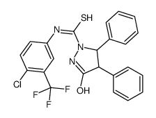 N-[4-chloro-3-(trifluoromethyl)phenyl]-3-oxo-4,5-diphenylpyrazolidine-1-carbothioamide Structure